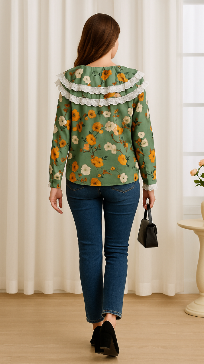Double Lace Designed Shirt FC1248