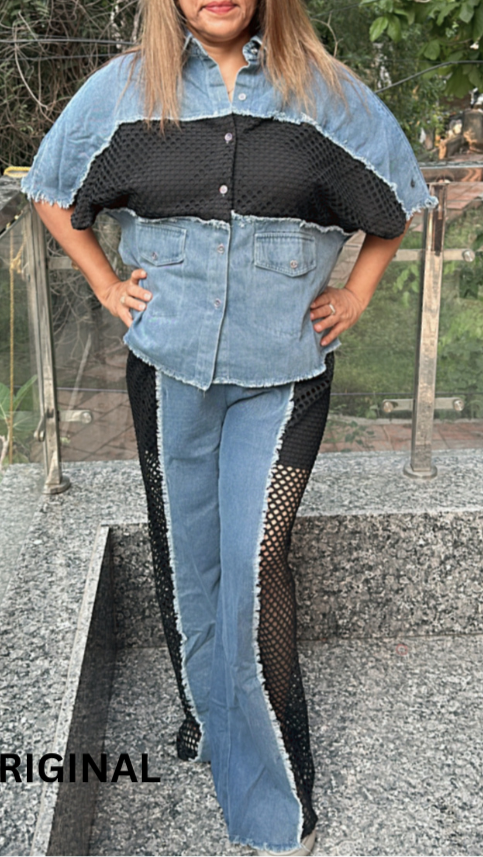 Stylish Denim Cord Set FC414