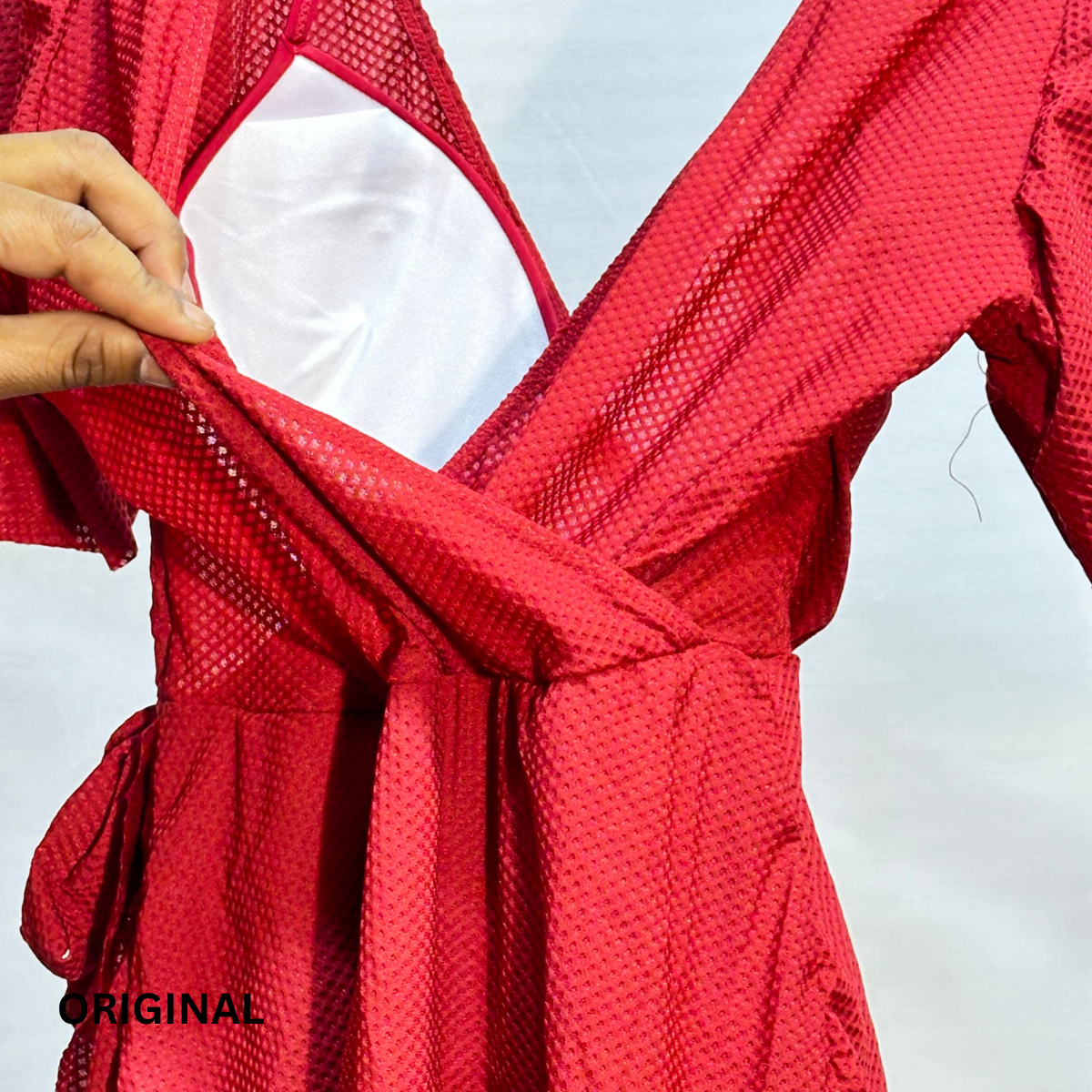 Elegant Short Sleeve Ruffle Trim Swim Dress