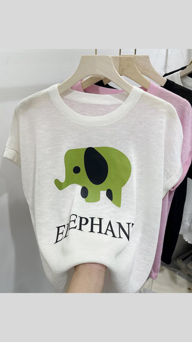 Fc Elephant Print Top
