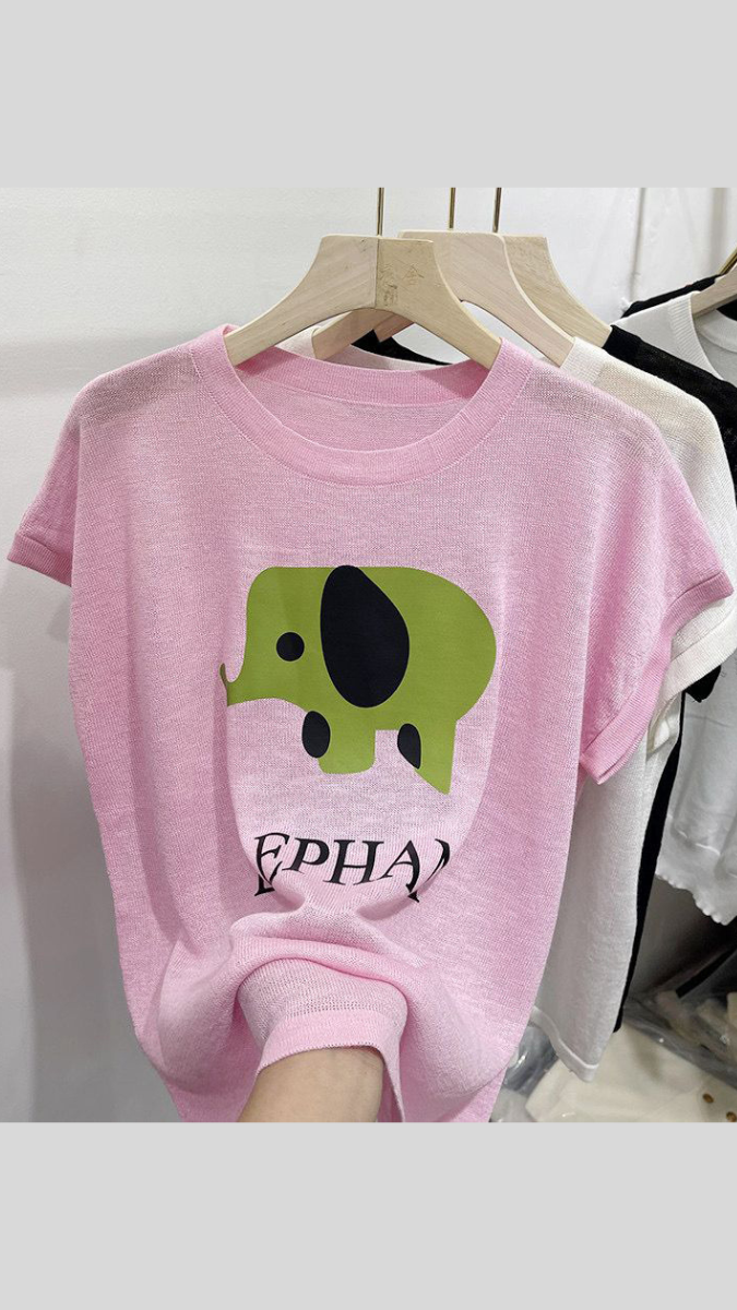 Fc Elephant Print Top