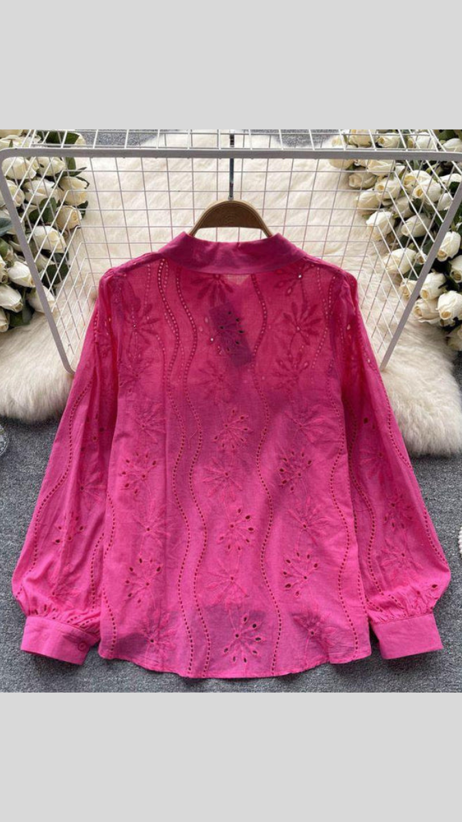 Embroidery Collared Shirt FC1902