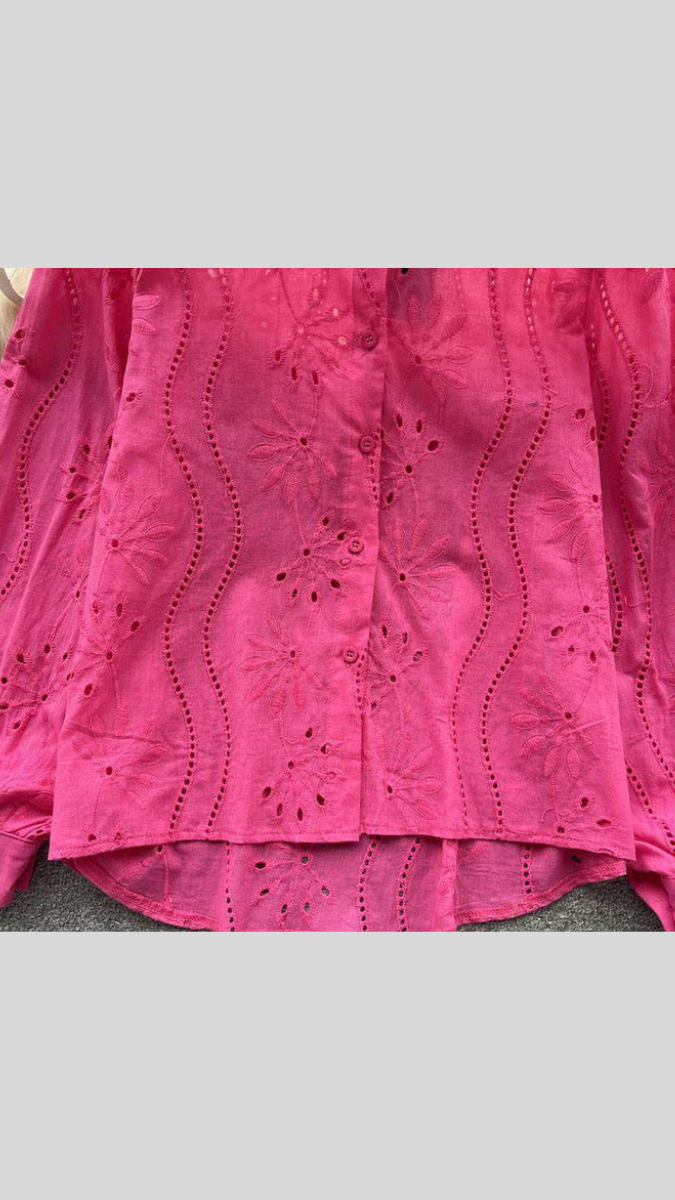 Embroidery Collared Shirt FC1902