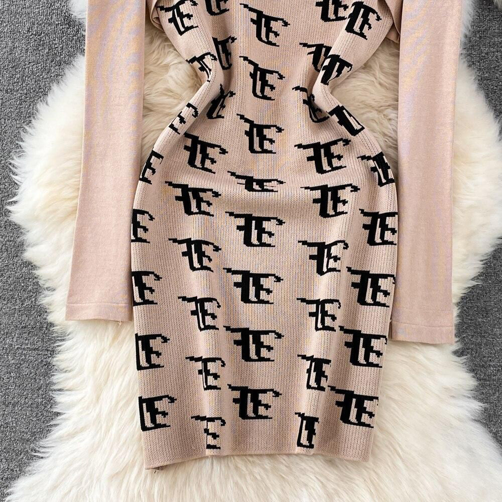 FC Elegant Bodycon Round Neck Fashion Dress for Women