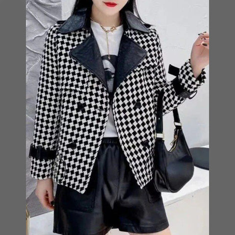 FC Imported Leather Women Autumn Winter Fashion Jacket