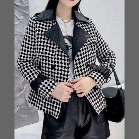 FC Imported Leather Women Autumn Winter Fashion Jacket
