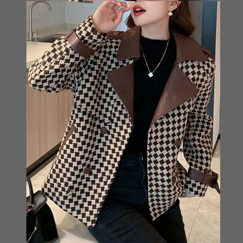 FC Imported Leather Women Autumn Winter Fashion Jacket