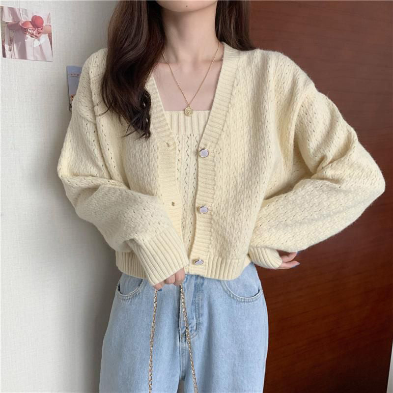 FC knitted woollen women Front Open Top with Inner