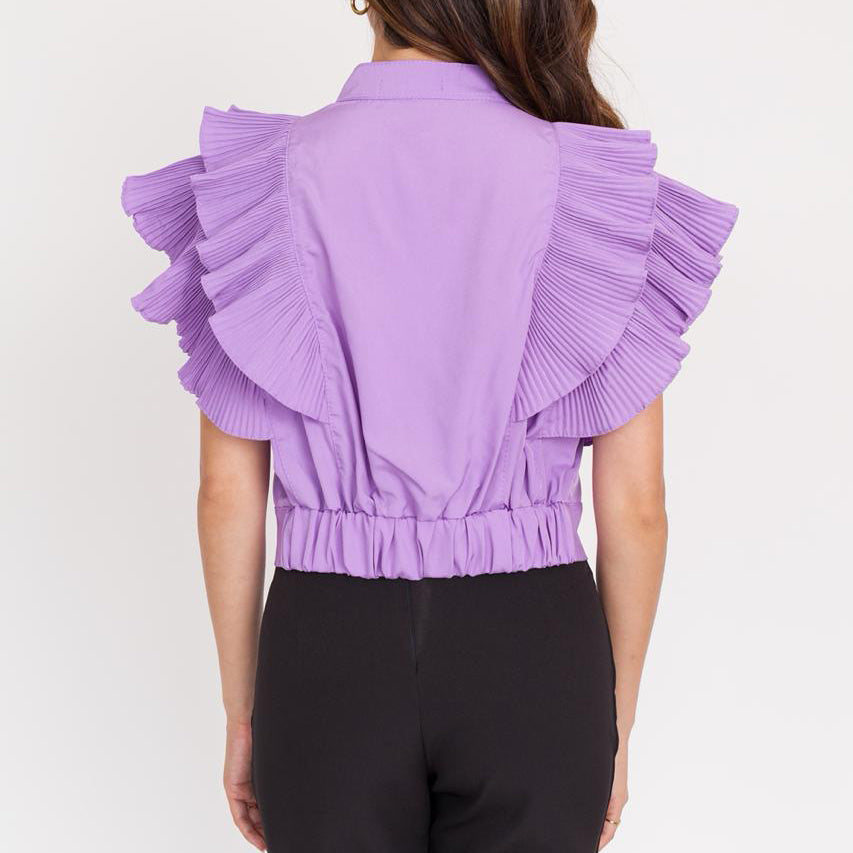 FC Pleated Ruffle Women Top