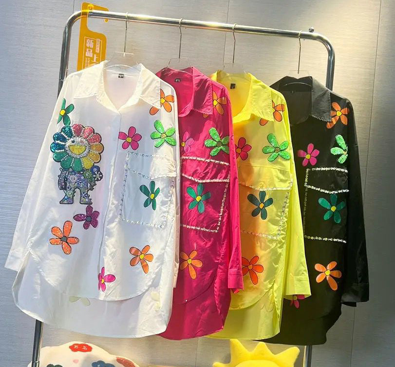 FC Floral Embroidered Women Shirt Top