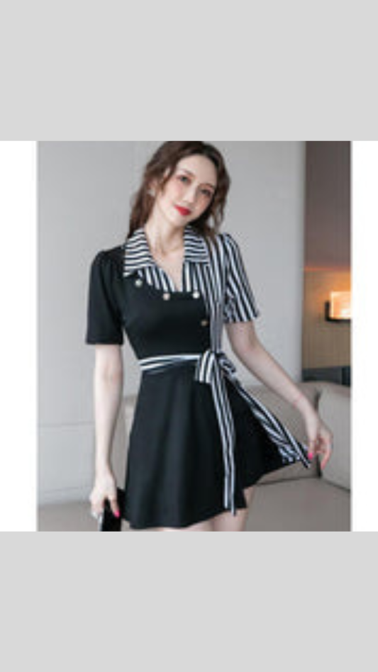 FC Korean Style Lace Slim Two-Piece Dress