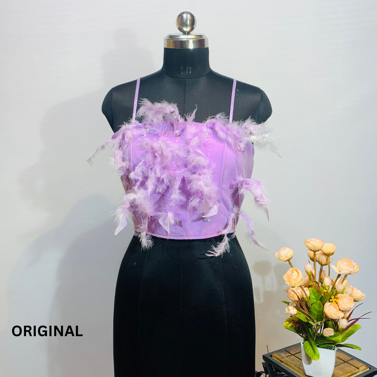 Feather Spaghetti Top