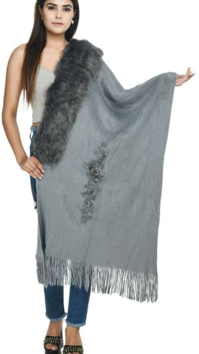 Flower Embedded Cape FC1734