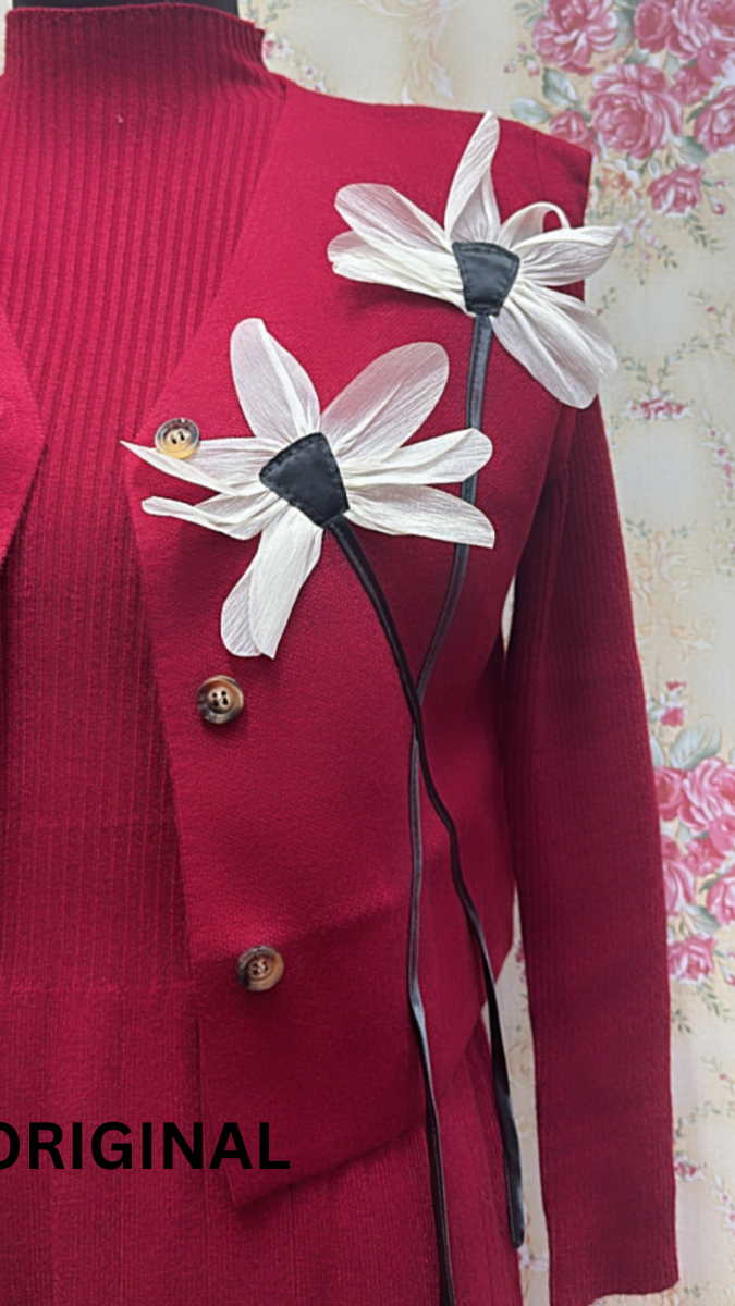 Flower Shrug High neck Dress FC1572