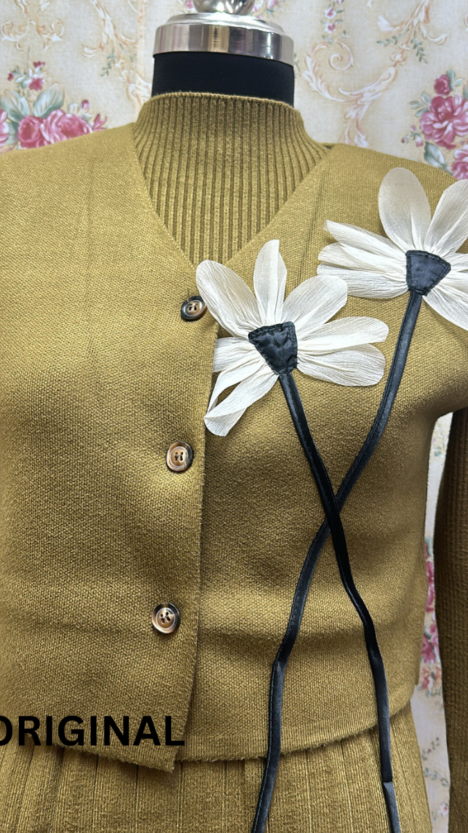 Flower Shrug High neck Dress FC1572