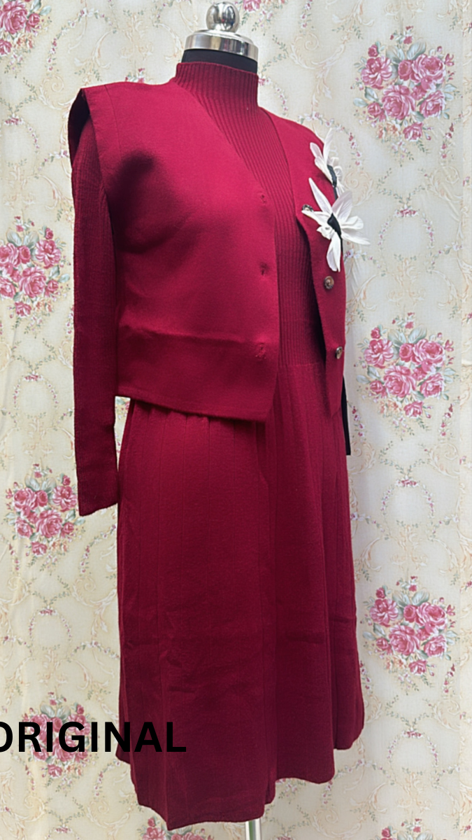 Flower Shrug High neck Dress FC1572