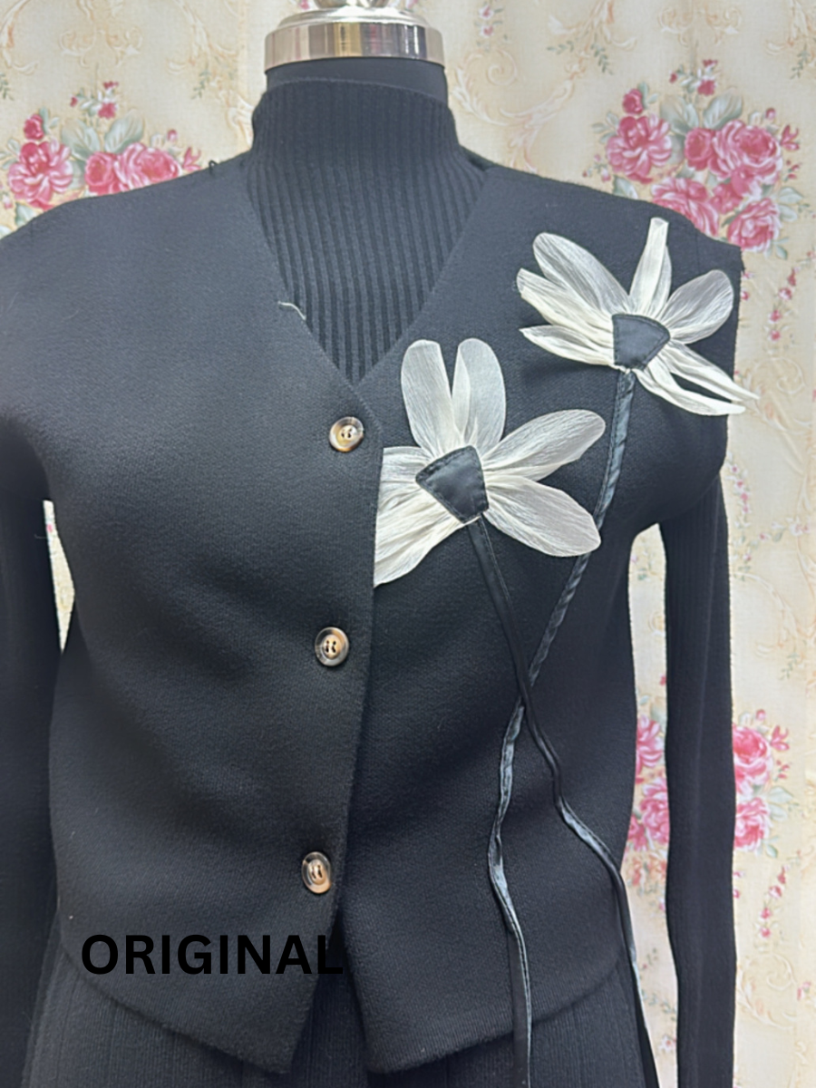 Flower Shrug High neck Dress FC1572