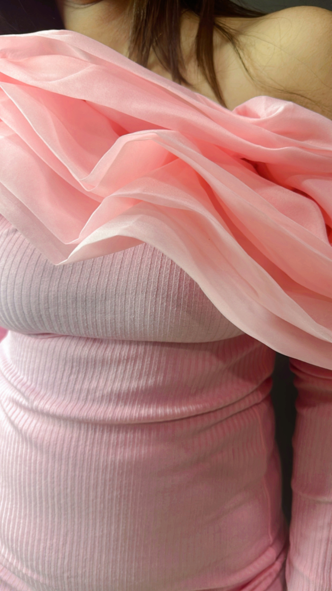 Frill Off Shoulder Bodycon Dress FC1588