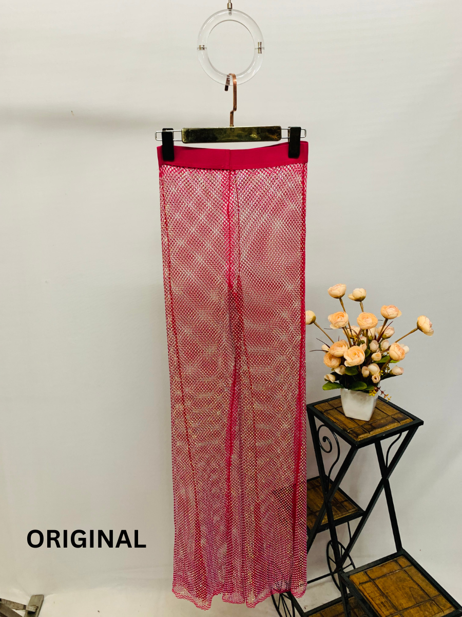 Fstrend Sparkly Crystal Fishnet Bottom