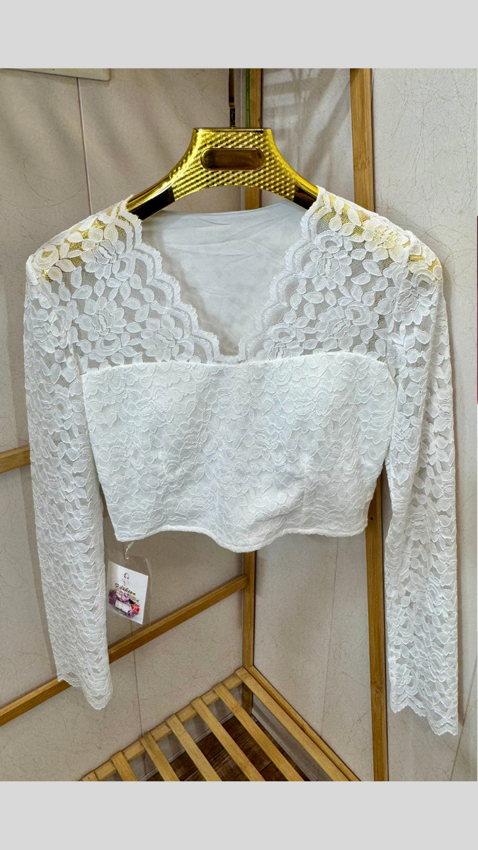 Full Sleeve Net Crop Top FC1910