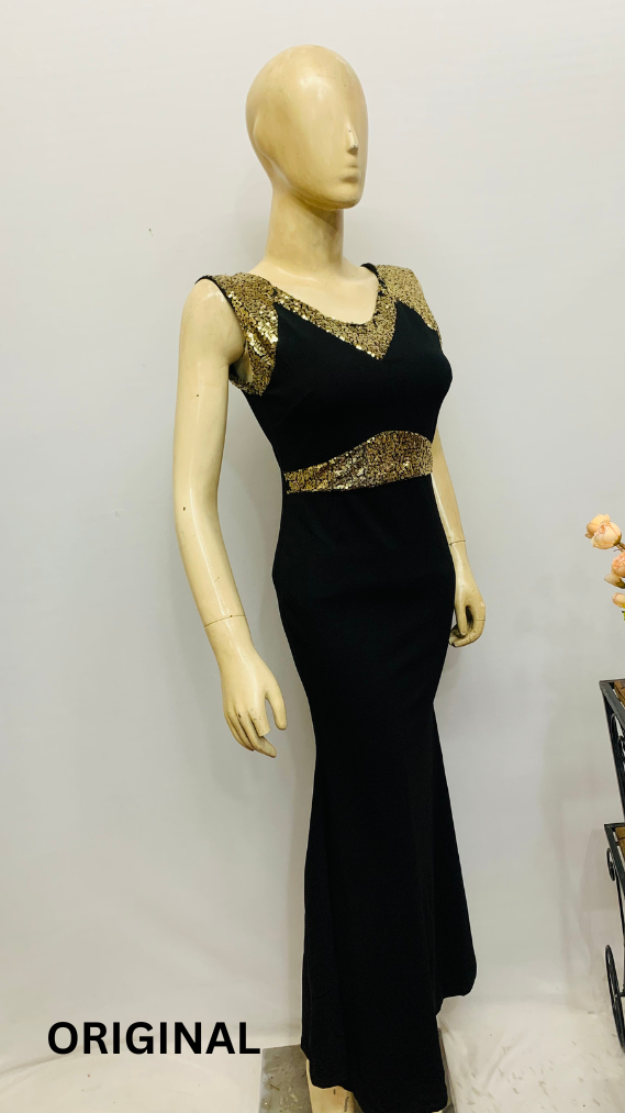 Gorgeous Black and Golden Dress
