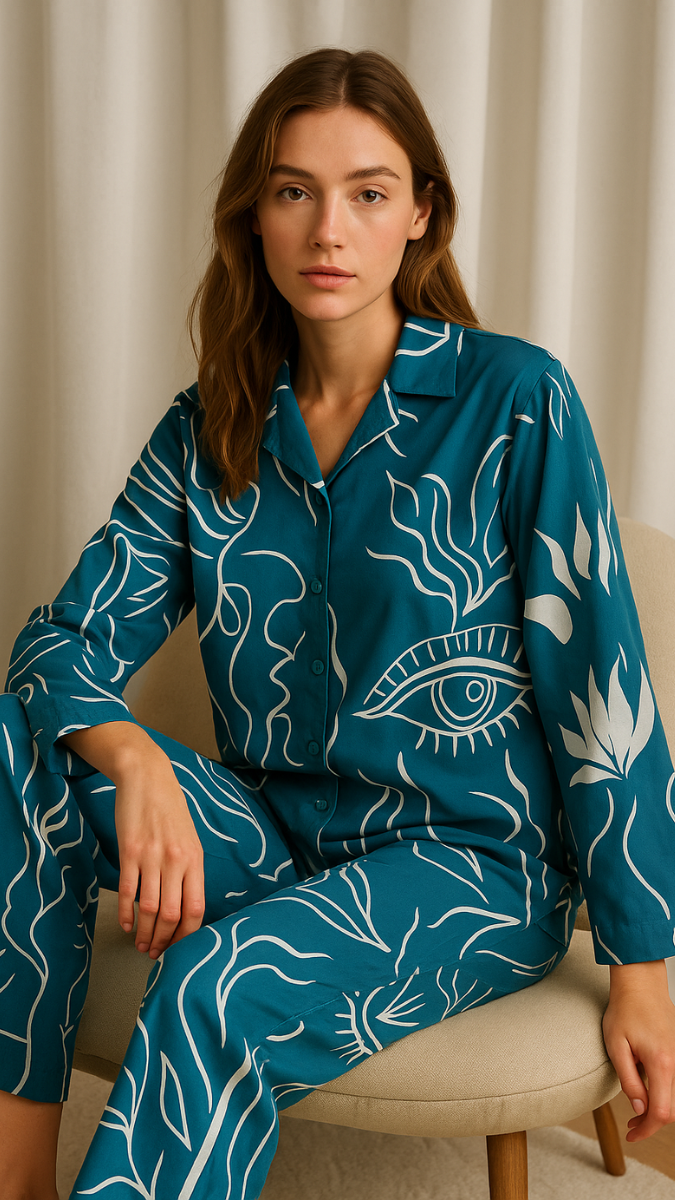 Graphic Print Co- Ord Set 1034