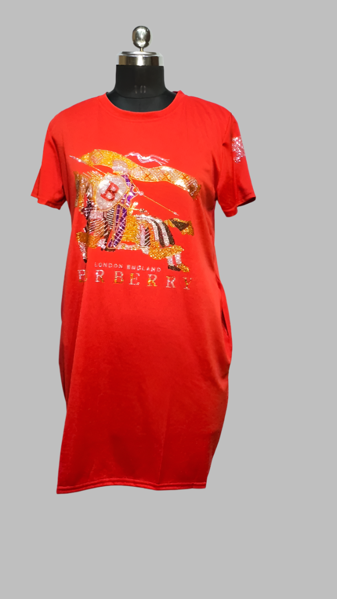 Horse Print T-shirt Dress
