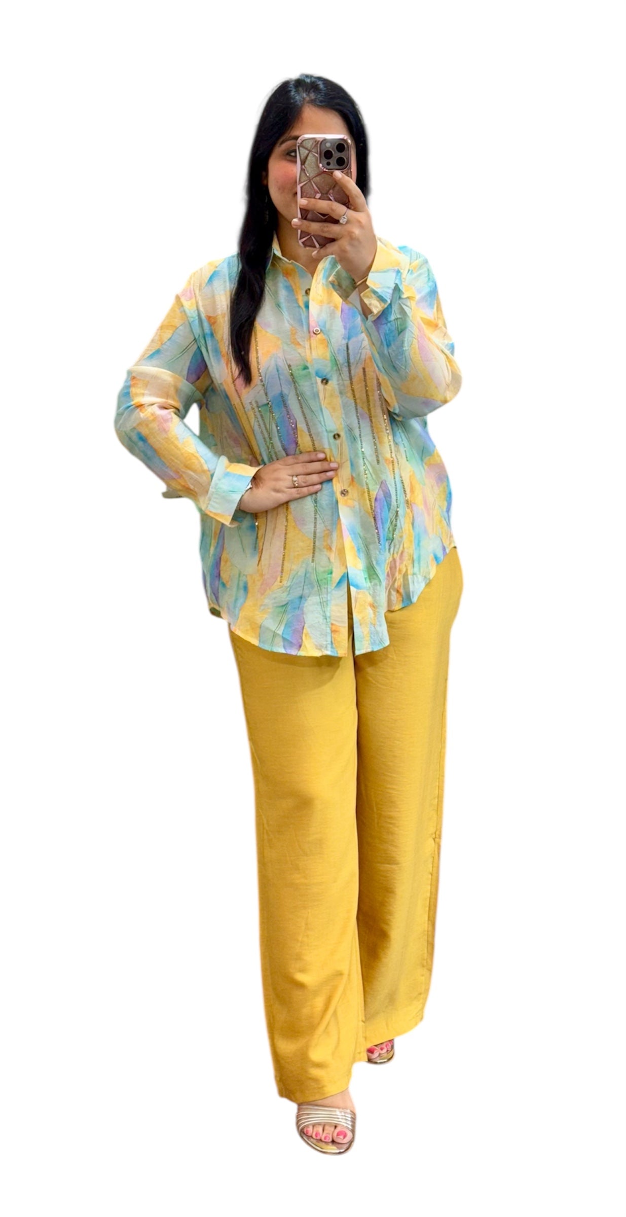 Printed Shirt With Trouser Coord Set FC1889