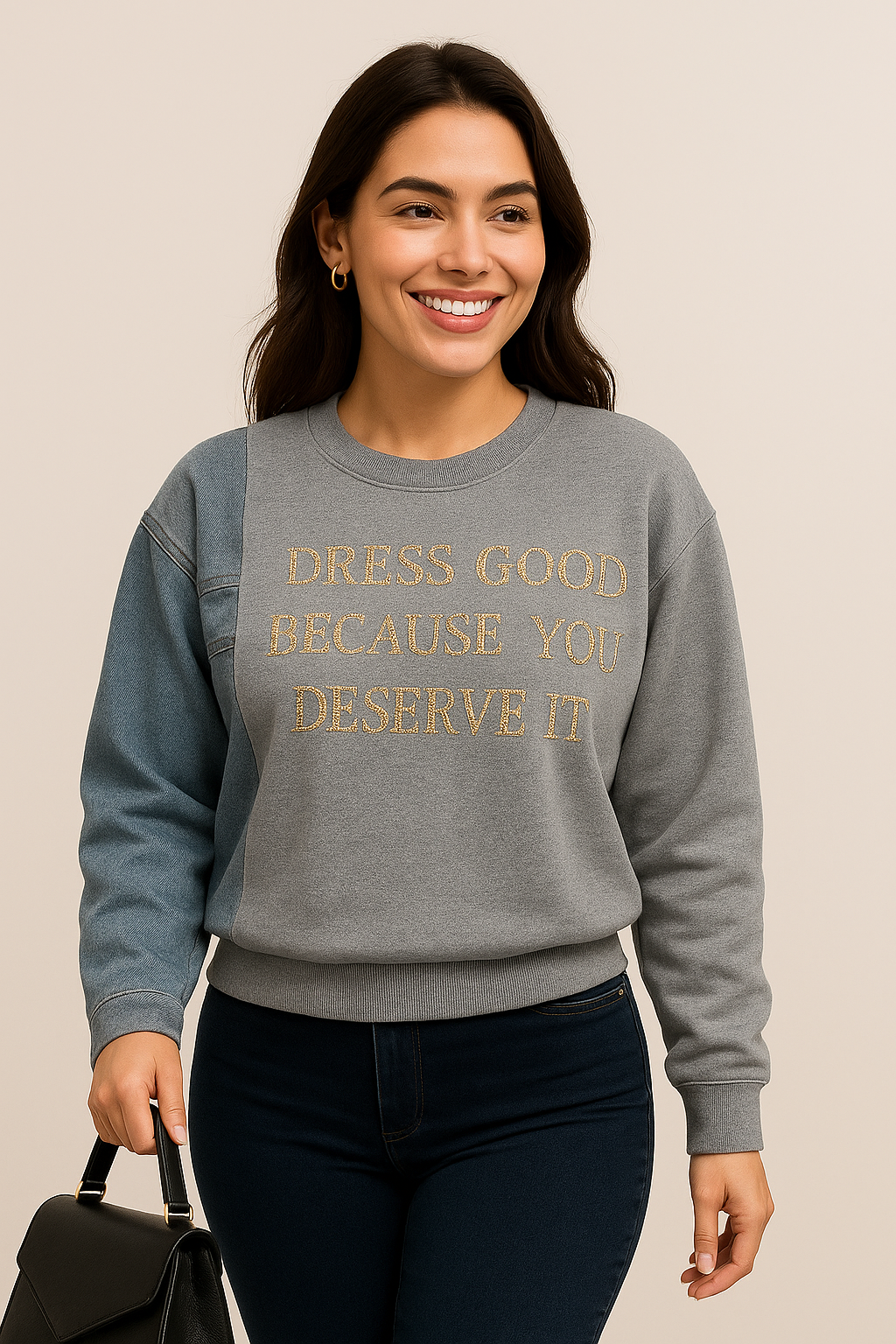 One Hand Denim Sweatshirt FC1543