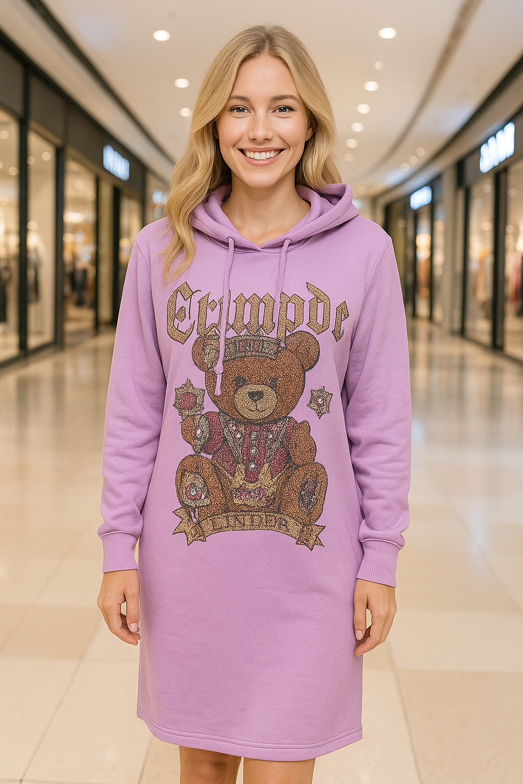 Teddy Embedded Winter Dress FC1421