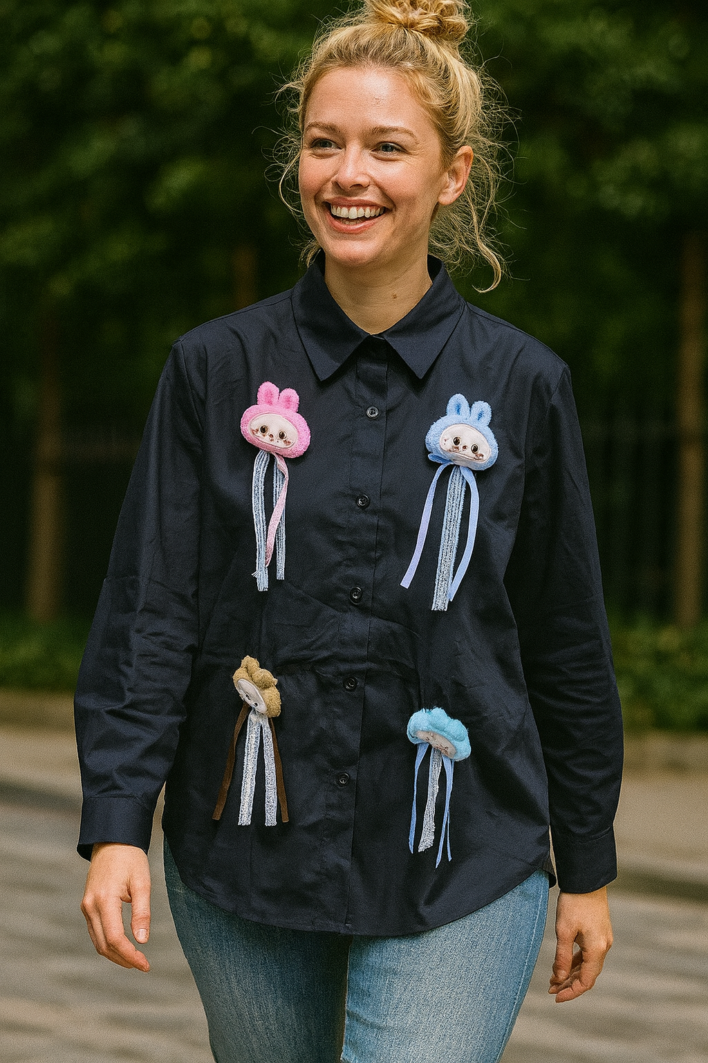 Labubu With Frill Embedded Shirt FC1835