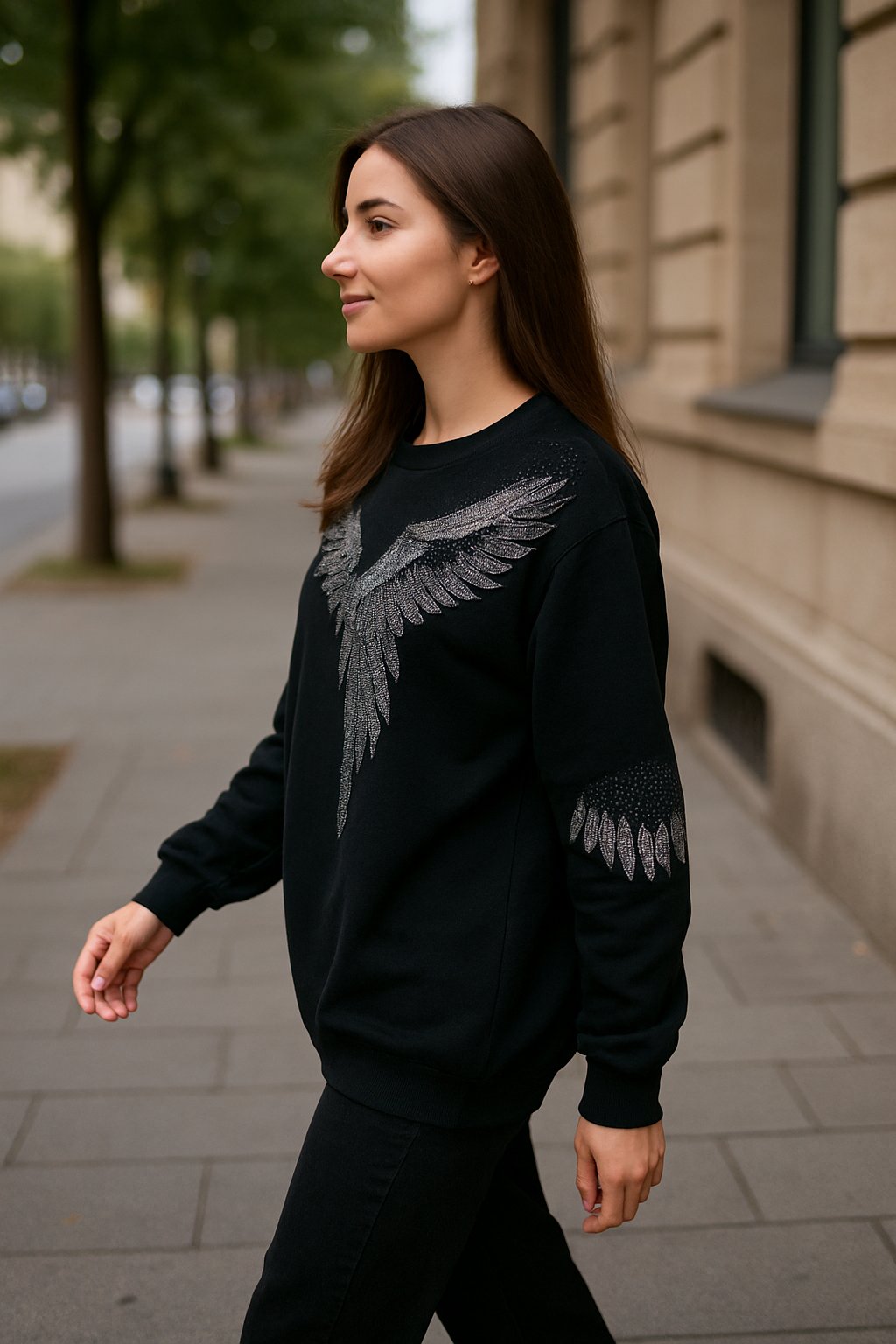 Beautiful Rhinestone Designed Winter Top FC1457