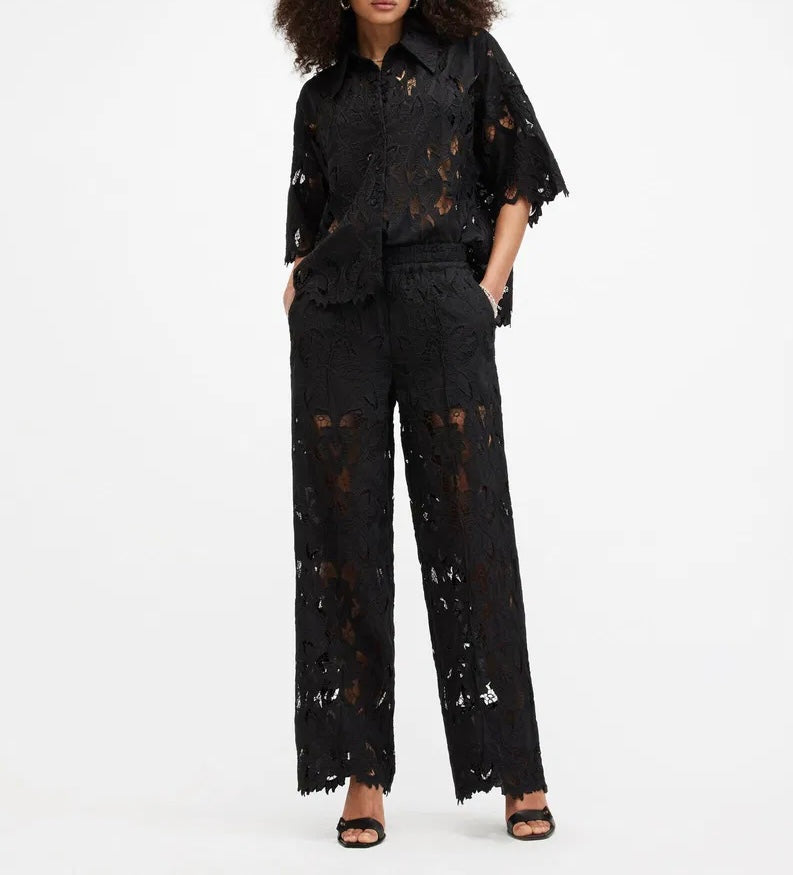 Lace Two Piece Trouser Coord Set FC1912
