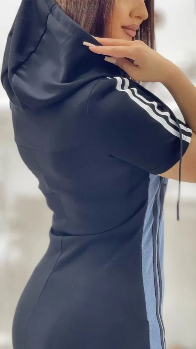 Jean dress with stretch fabric