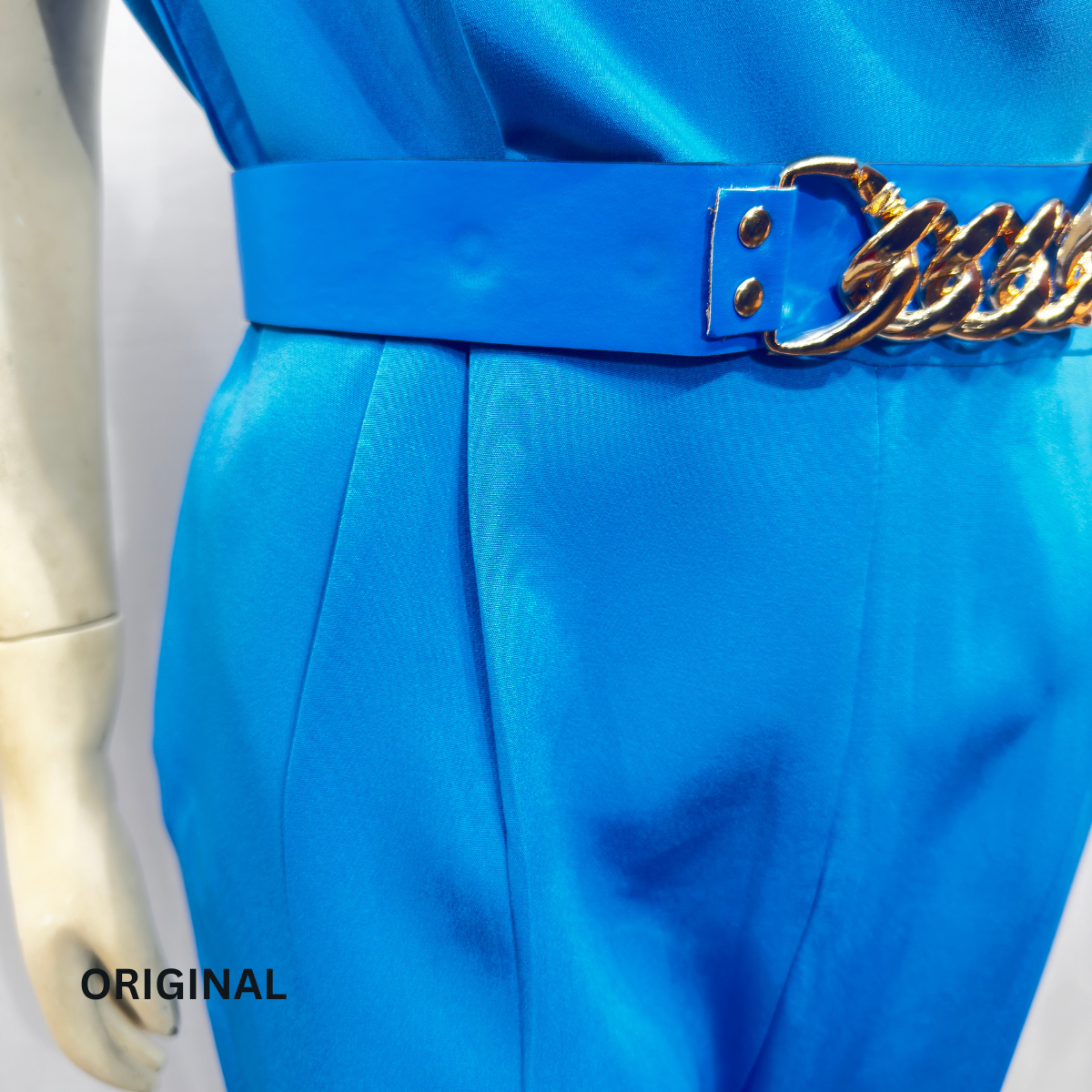 Jumpsuit With Collar And Belt