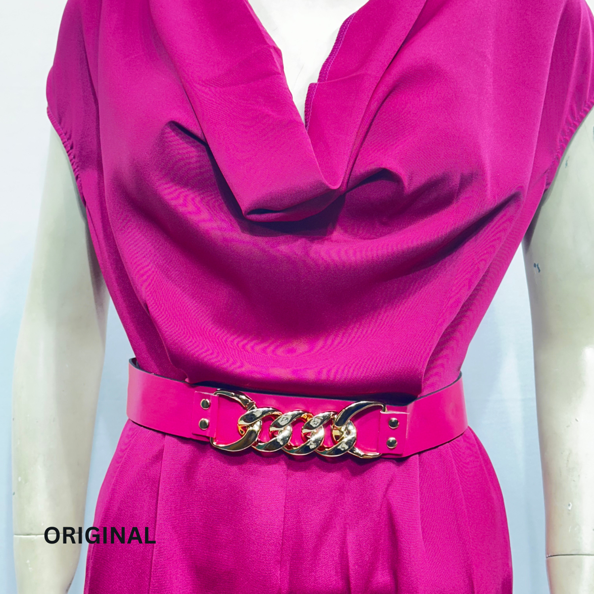 Jumpsuit With Collar And Belt
