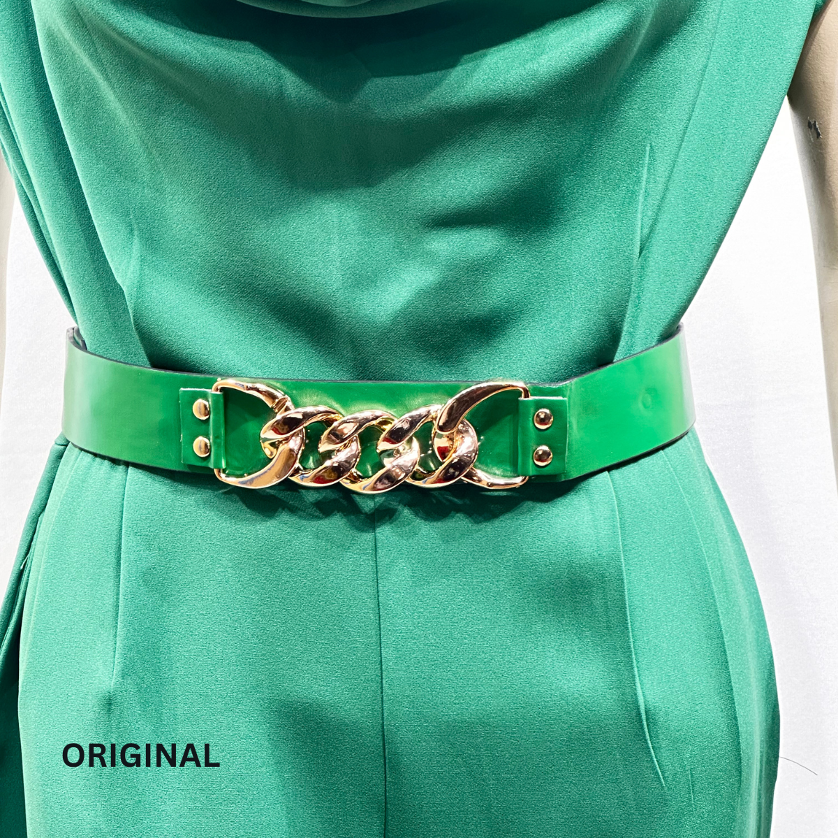 Jumpsuit With Collar And Belt