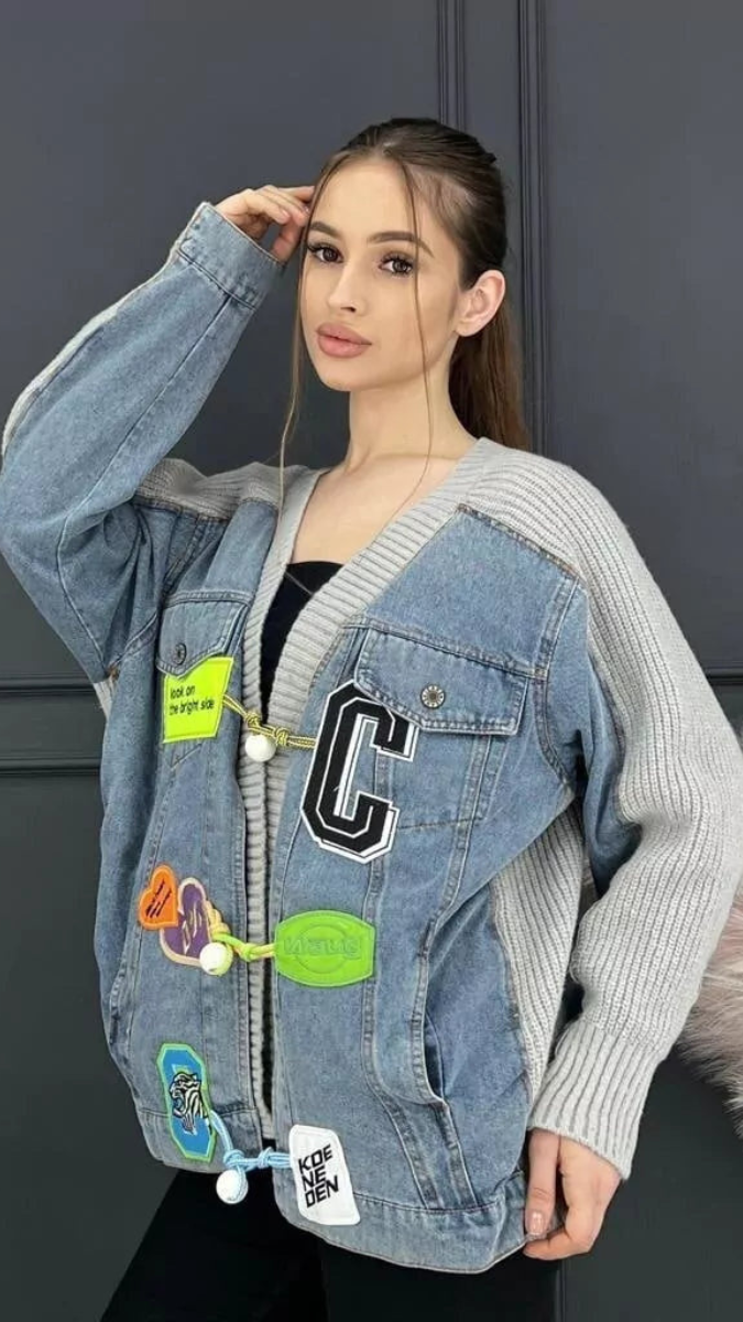 Knitted Denim Jacket FC1644