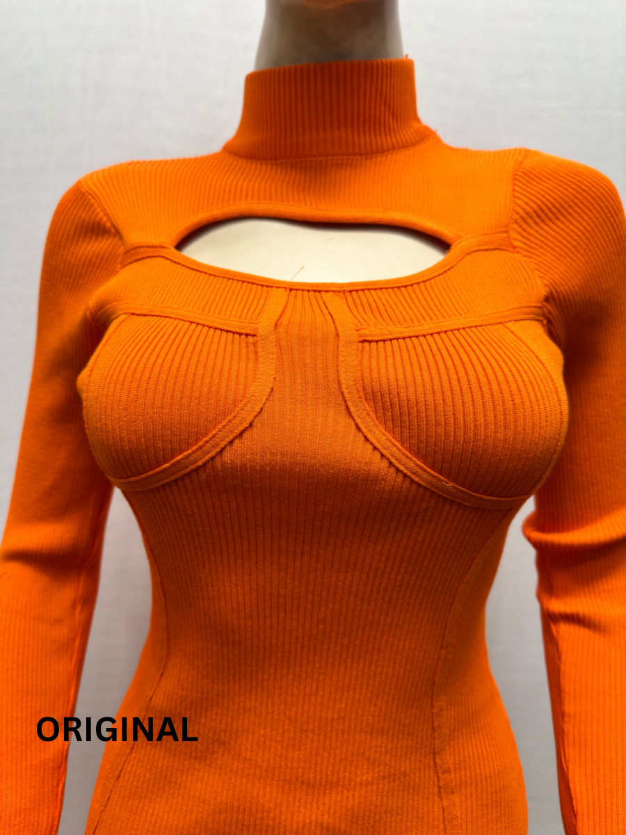 Knitted High Neck Winter Bodycorn Dress FC1502