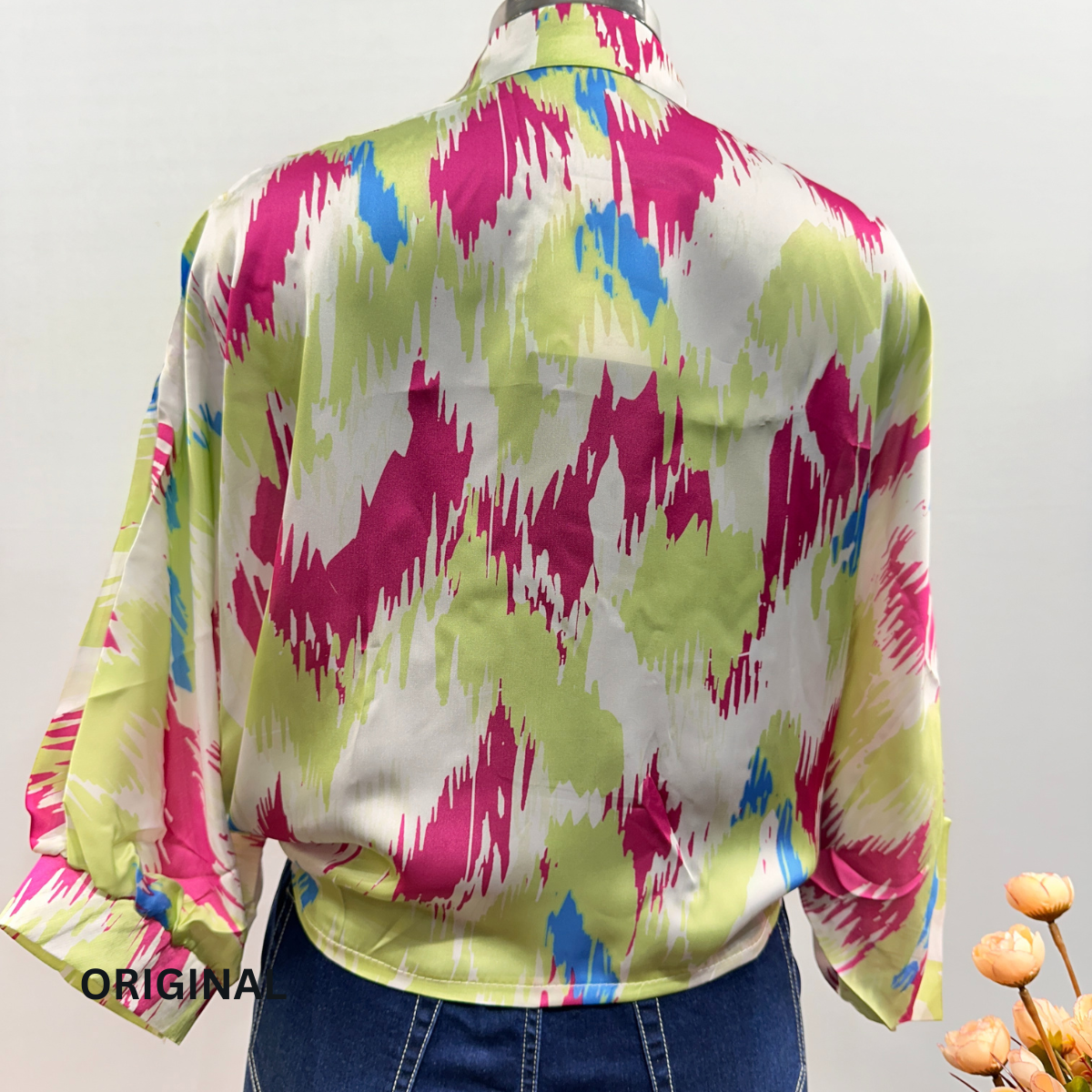 Knotted Satin Shirt