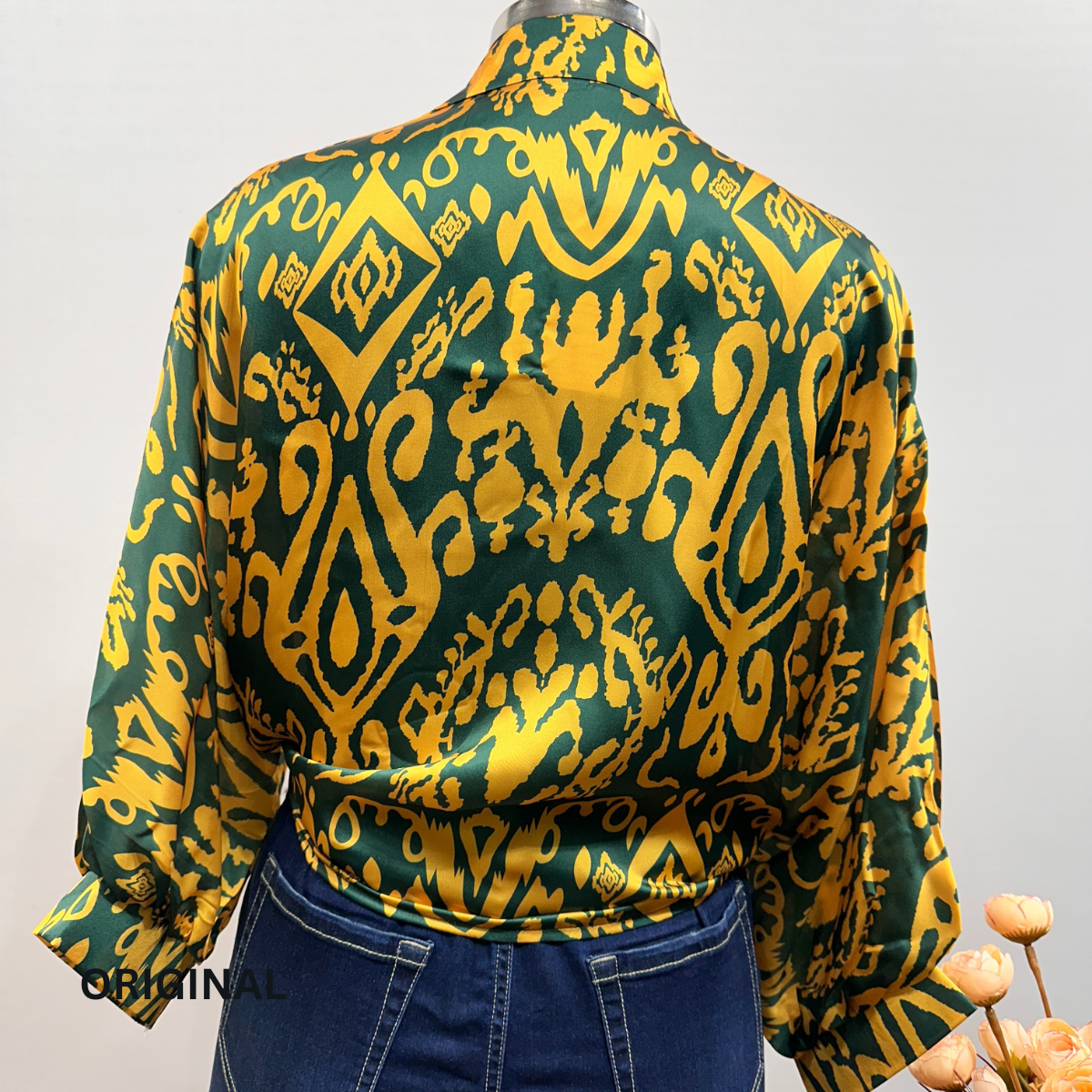 Knotted Satin Shirt