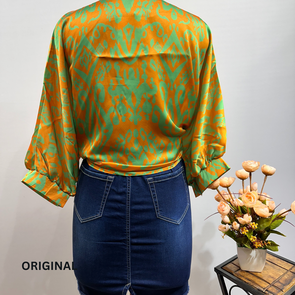 Knotted Satin Shirt