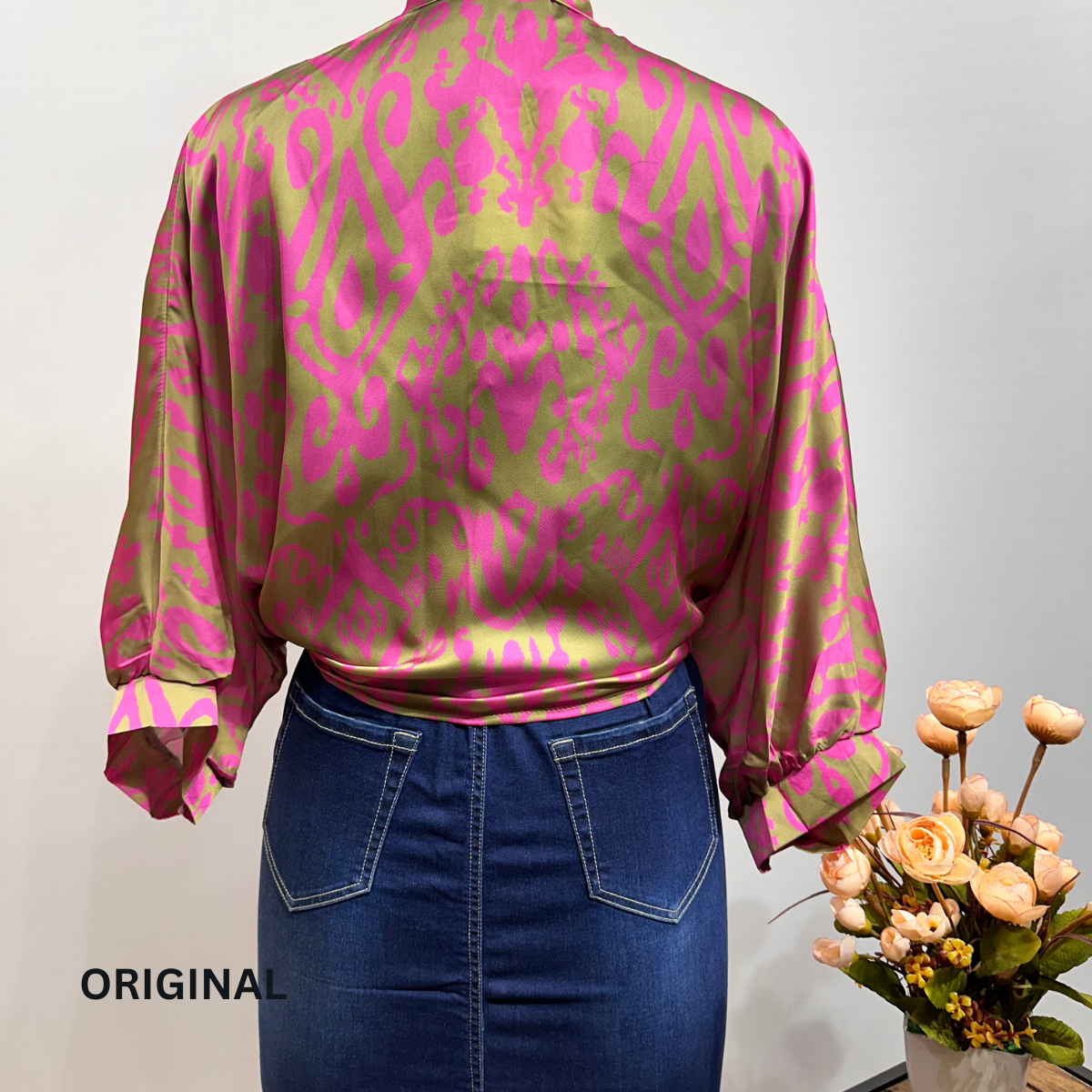 Knotted Satin Shirt