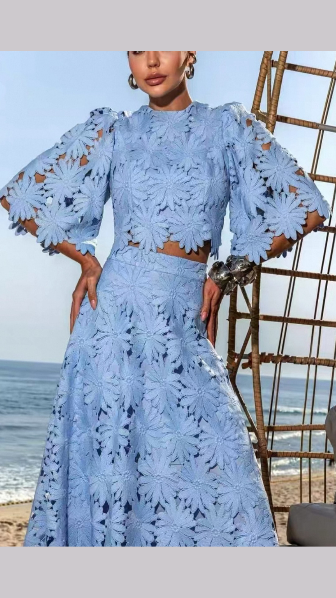 Lace 2 Piece Midi Skirt Set FC1876