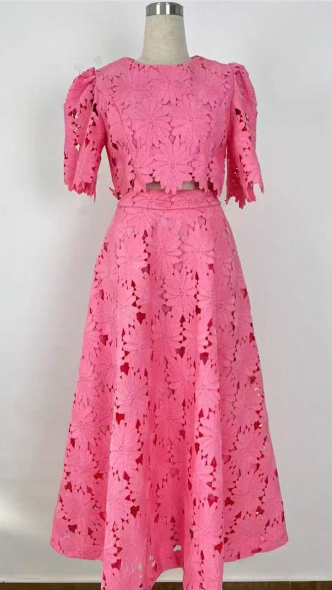 Lace 2 Piece Midi Skirt Set FC1876