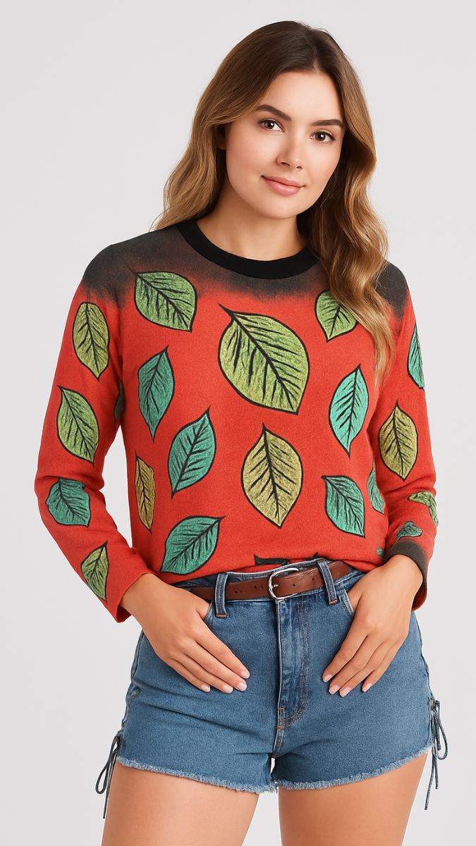 Leaf Printed Top FC1217