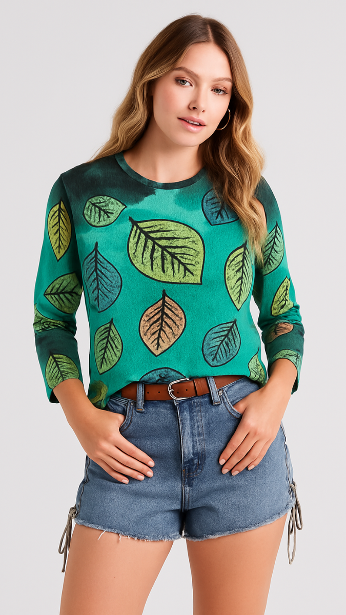 Leaf Printed Top FC1217