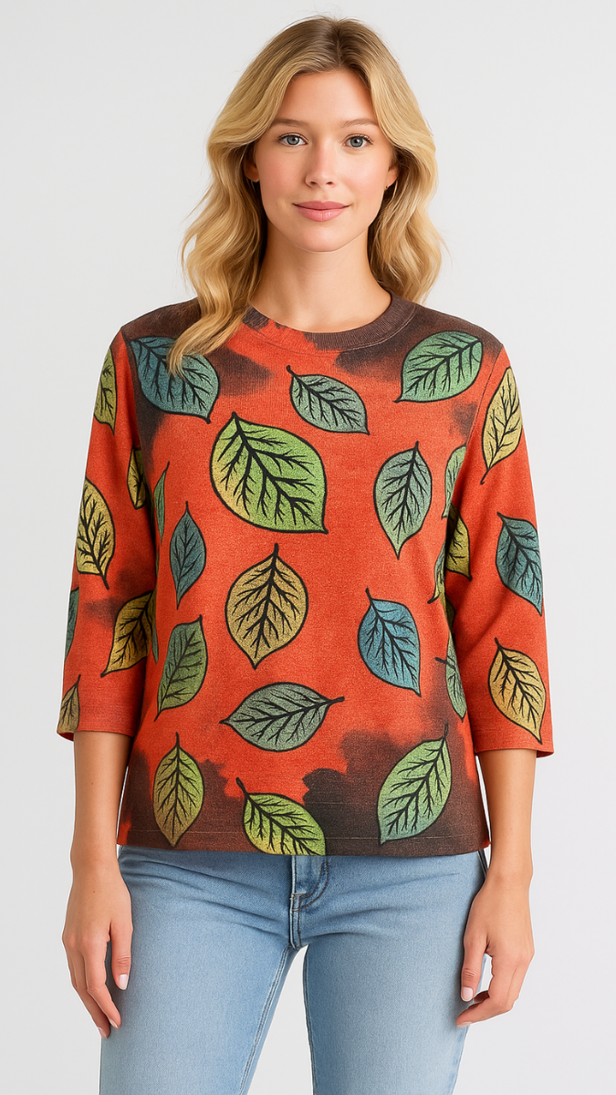 Leaf Printed Top FC1217
