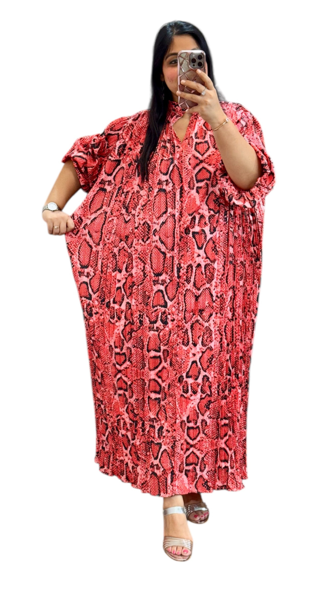 Leopard Print Balloon Sleeve Maxi Dress FC1899