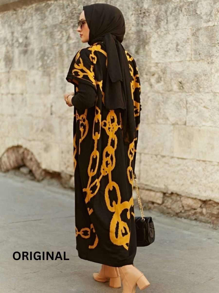 Long Shrug Belted Winter Dress FC1510